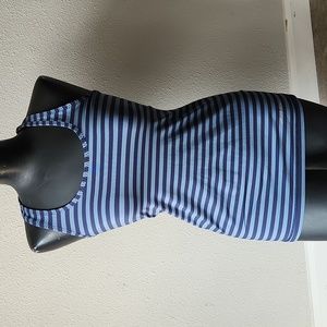 Brooks - Womens Bring It Racerback (Storm Stripe) Workout Tank Size XS